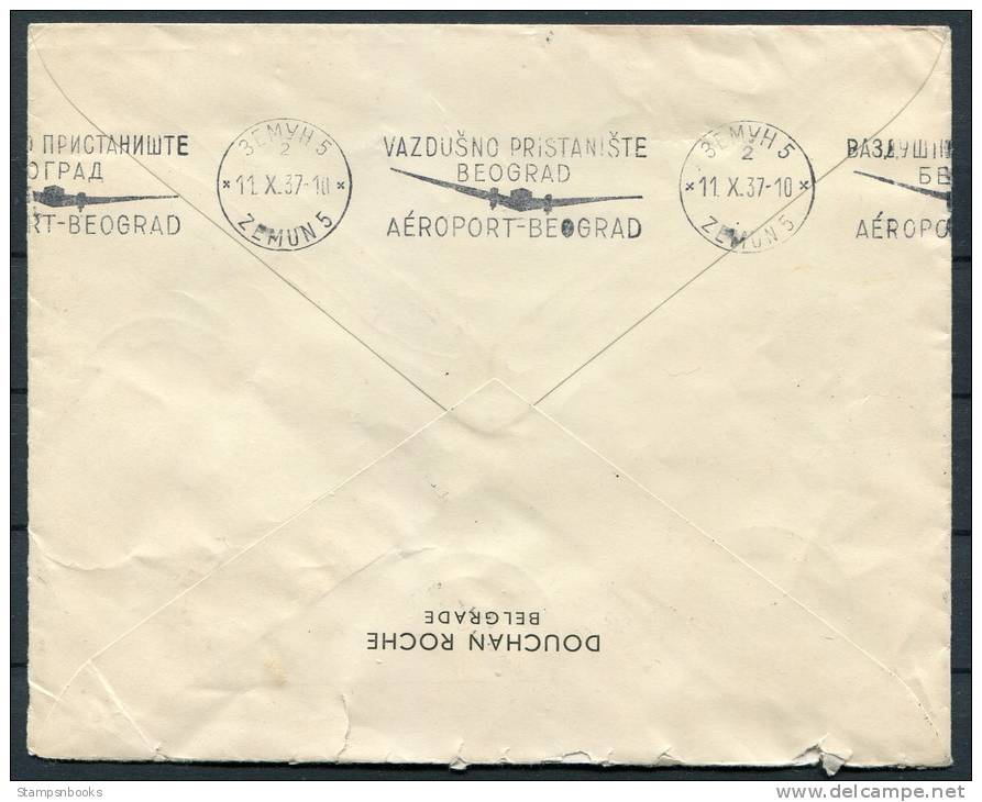 1937 Belgrade Serbia Airmail Cover To Berlin Germany - Serbia