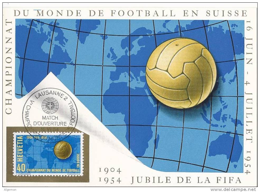 5462 - Carte Manimum Match D'Ouverture Lausanne 16.06.1954 - 1954 – Svizzera