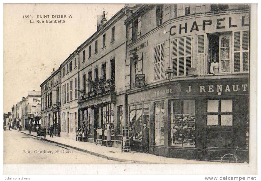 Saint Dizier     La Rue Gambetta  Chapellerie - Saint Dizier