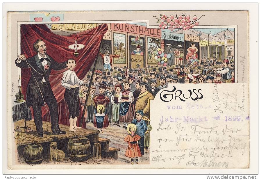 ZETEL - 1899 , Gruss Vom Zeteler Jahr-Markt - Autres & Non Classés