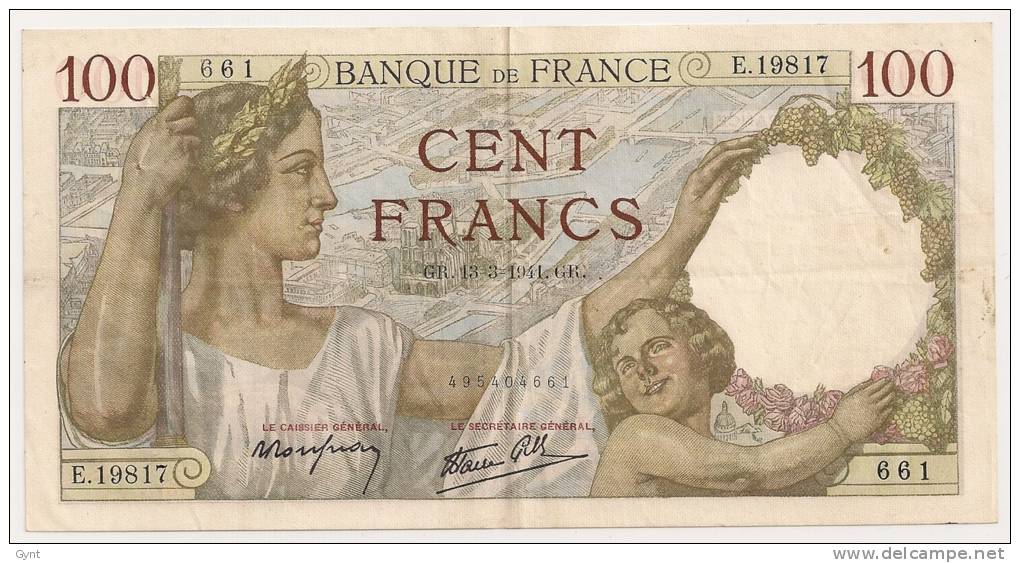 100 FRANCS SULLY 13.3.1941 - 100 F 1939-1942 ''Sully''