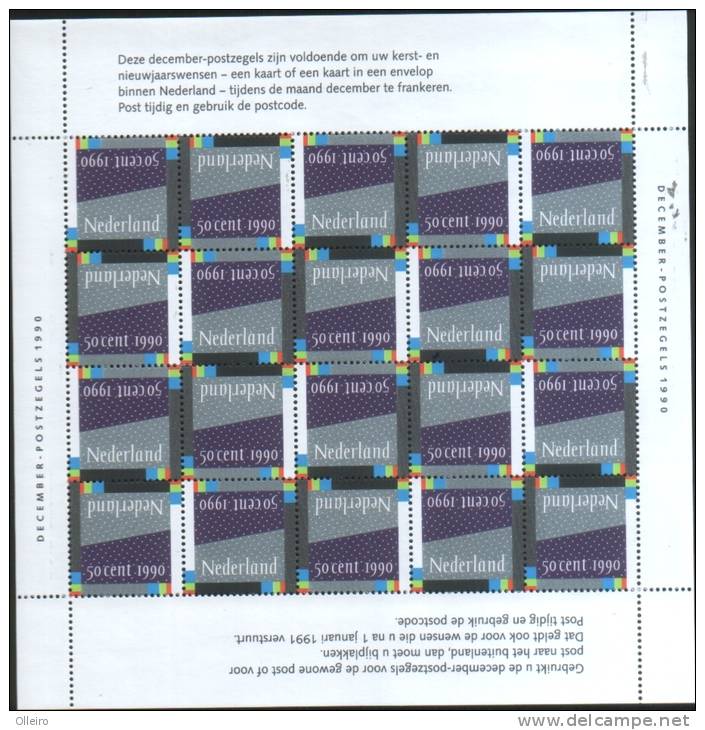 Olanda Pays-Bas Nederland 1990 Foglietto Christmas Stamps - Dezemberzegels  ** MNH - Ungebraucht