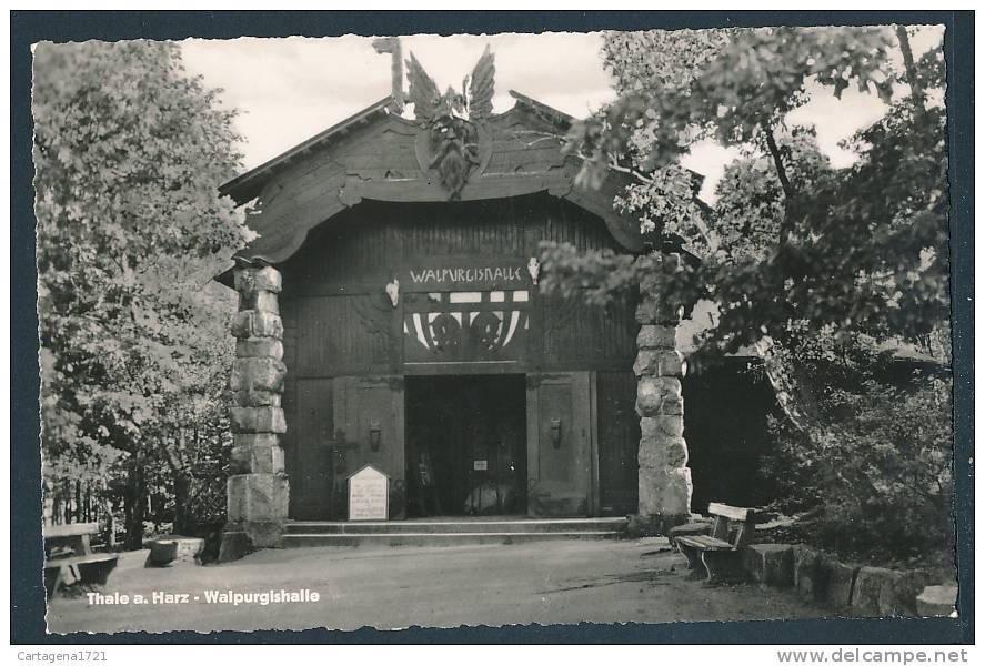 12-1077 Thale / Harz, Walpurgishalle (Normalformat, 1963) - Hexentanzplatz - Thale