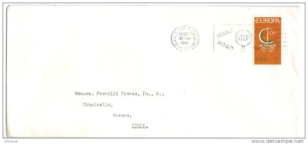 TZ1194 - IRLANDA , Lettera Commerciale Per L' Italia. 30/12/1966 - Altri & Non Classificati
