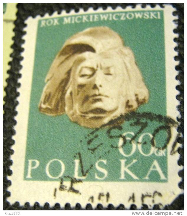 Poland 1955 Mickiewicz 60g - Used - Unused Stamps