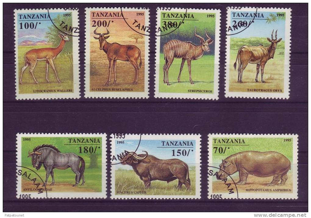 Tanzanie YV 1831/7 O 1995 Mammifères - Animalez De Caza