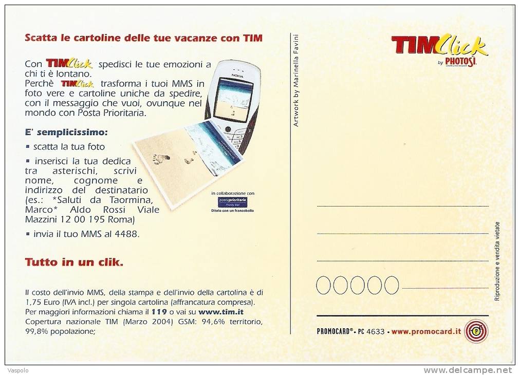 TELEPHONE COMPANY TIM 3D,STEREOSCOPE POSTCATD PROMO: - - Stereoscope Cards