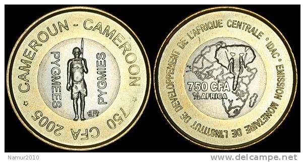 Cameroun 750 CFA 2007 Pygmées = La Plus Petite Bimétallique / Bicolore Au Monde RARE ! - Cameroun