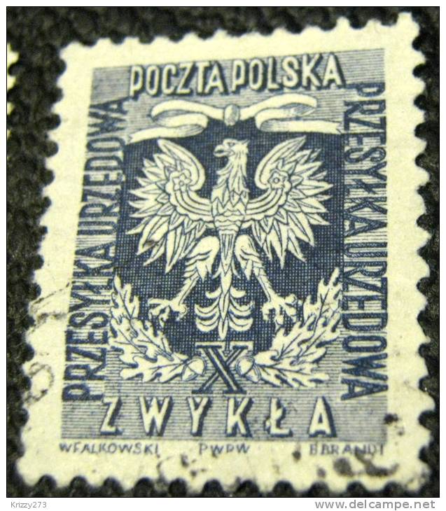 Poland 1954 Offical Stamp Eagle - Used - Dienstmarken