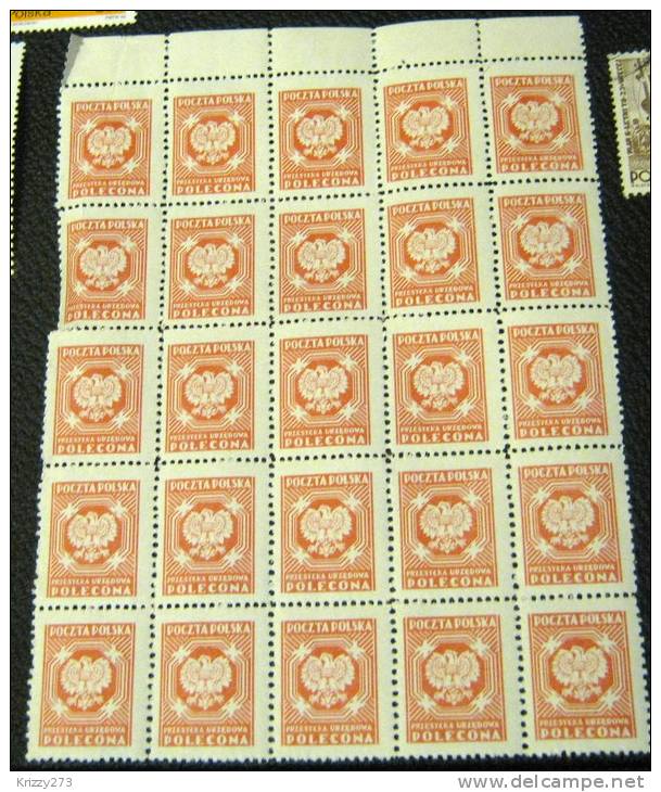Poland 1945 Offical Stamp X25 - Mint - Oficiales