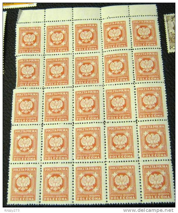 Poland 1945 Offical Stamp X25 - Mint - Dienstzegels