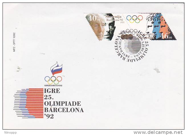 Slovenia 1992 Barcelona Olympic Games FDC - Slovenia