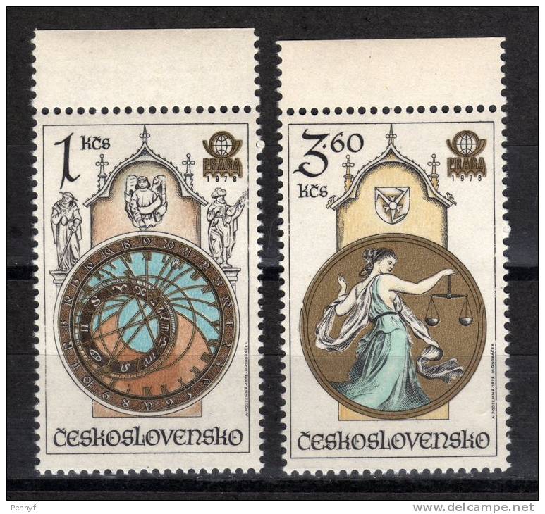 CESKOSLOVENSKO - 1978 YT 2285+2288 ** - Unused Stamps