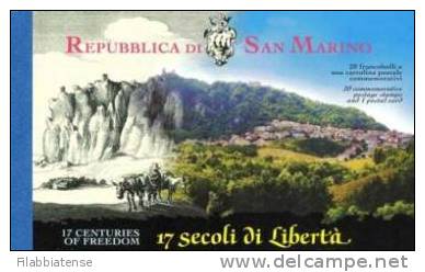 2000 - San Marino Libretto 6 Fondazione Repubblica  ++++++++ - Postzegelboekjes