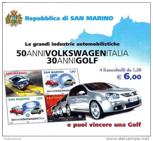 2004 - San Marino Libretto 7 Volkswagen    ----- - Libretti