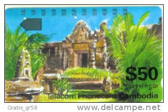 Cambodia - CBD-06 Old Temple 50$ ICM3-2-3, 100.000ex, Used - Camboya