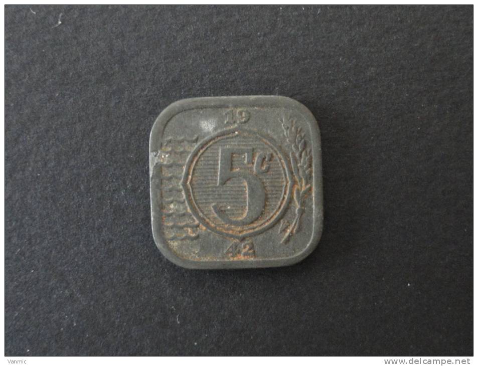 1942 - 5 Cents - Pays Bas - 5 Centavos