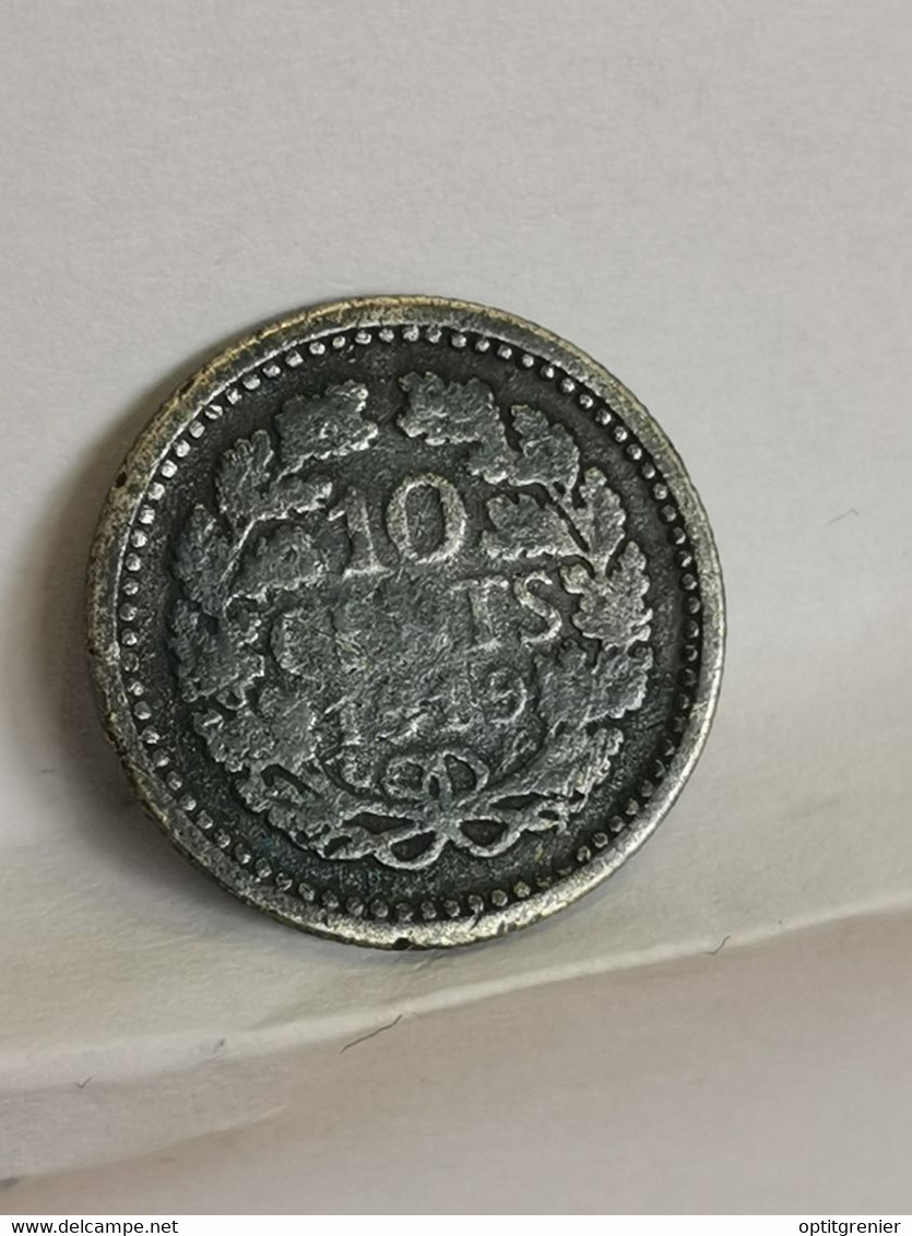10 CENTS 1919 ARGENT PAYS BAS NETHERLANDS NEDERLAND / SILVER - 10 Centavos