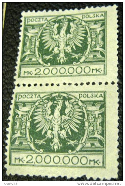 Poland 1924 Coat Of Arms Eagle 2000000m X2 - Mint - Neufs