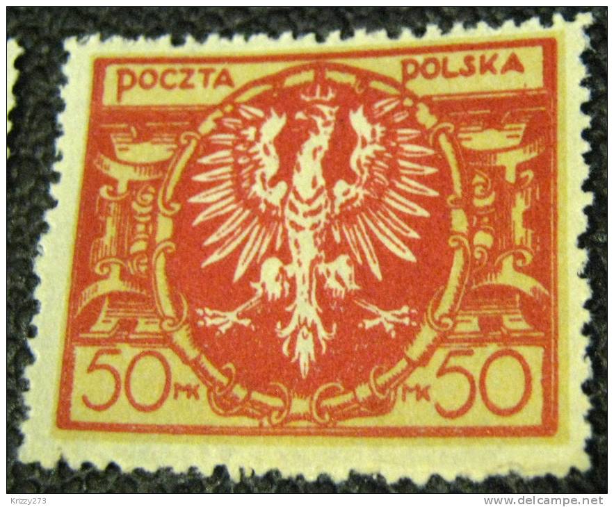 Poland 1921 Coat Of Arms Eagle 50m - Mint - Neufs