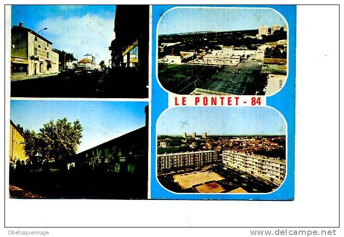 84 LE PONTET 4 VUES / 1 CARTE  VOITURE ANIMATION 1970 - Le Pontet