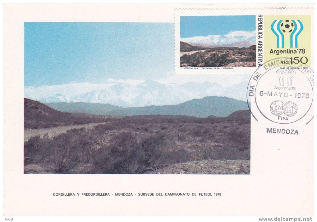 Carte-Maximum ARGENTINE N°Yvert 1113 (MENDOZA) Obl Sp Ill 1er Jour 6.5.78 (Coupe Du Monde) - FDC