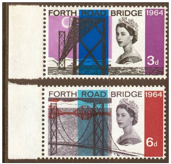 GREAT BRITAIN 1964 Opening Of Forth Road Bridge Set (2v), XF MNH - Unused Stamps