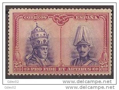 ES425-A872TCSC.Spain.Espagne .Alfonso  Xlll Y Pio Xl.CATACUMBAS DE SAN DAMASO, ROMA.1928 (Ed 425**) Nuevo, Sin Charnela - Familias Reales