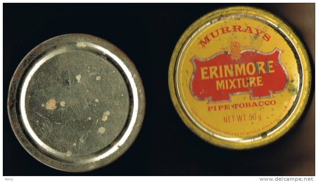 Italia 1 Contenitore Di Tabacco Vuoto In Metallo (completo) "Murrays" ERINMORE MIXTURE - Contenitori Di Tabacco (vuoti)