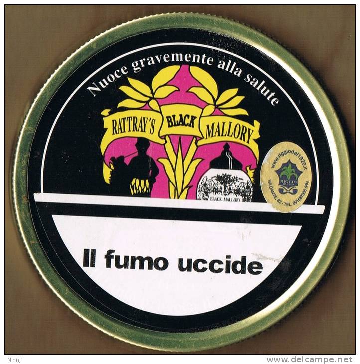 Italia Contenitore  Di Tabacco Vuoto In Metallo (completo) "Rattray´s Black Mallory" - Empty Tobacco Boxes