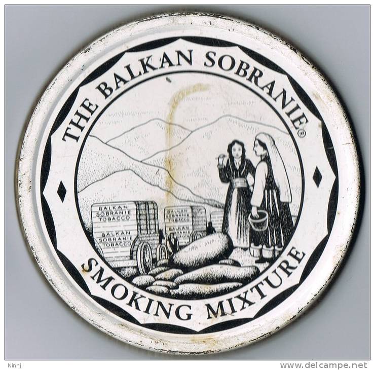 Italia Contenitore Di Tabacco Vuoto In Metallo (completo) "The Balcan  Sobranie" SMOKING MIXTURE - Schnupftabakdosen (leer)