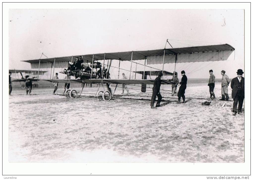 PHOTO S.A.F.A.R.A. - N°468 - ANNEE 1912 LE LIEUTENANT MALLEFER SUR H. FARMAN DANS LE PRIX AERO CIBLE MICHELIN - ....-1914: Précurseurs