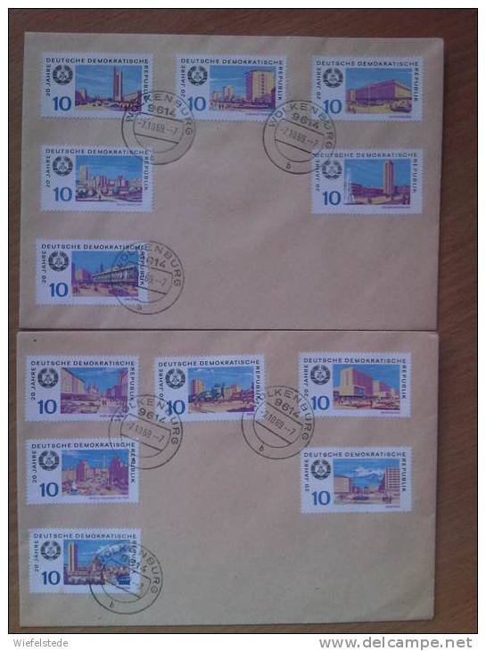 Ex 1495/1506 2 Briefe Gestempelt Wolkenburg 7.10.1969 - Covers & Documents