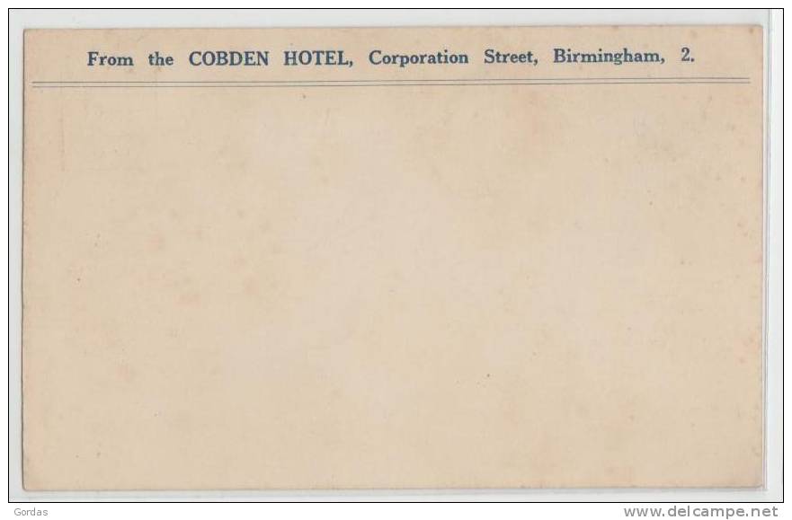 UK - Birmingham - Cobden Hotel - Birmingham