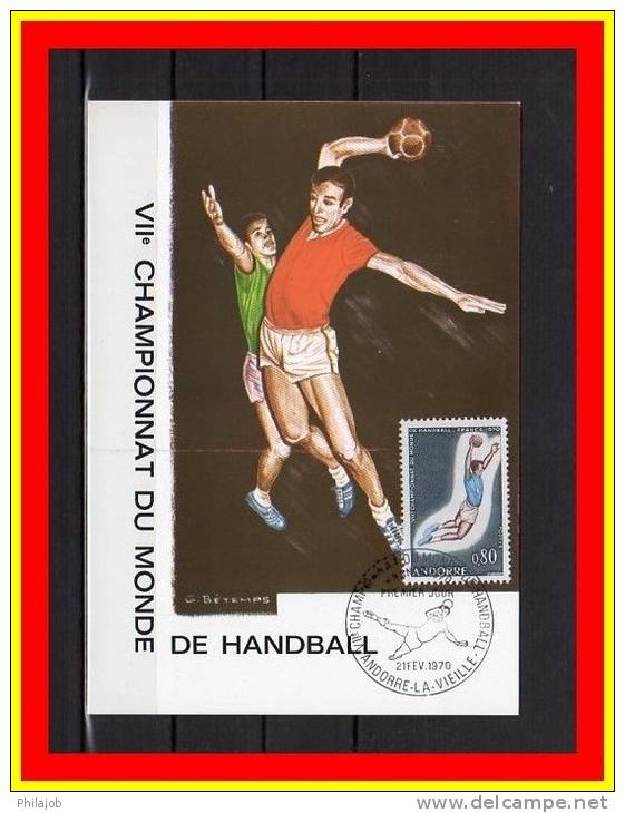 ANDORRE Carte Maximum De 1970 N° YT 201 " HANDBALL " Parfait état ! CM - Cartas Máxima