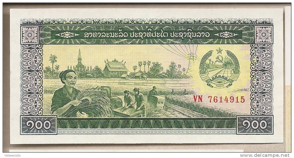 Laos - Banconota Non Circolata FdS UNC Da 100 Kip P-30a - 1979 #19 - Laos