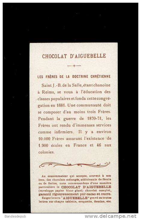 AIGUEBELLE  CHROMO FRERE DOCTRINE CHRETIENNE  JEAN DE LA SALLE  GUERRE 1870  INFIRMIER - Aiguebelle