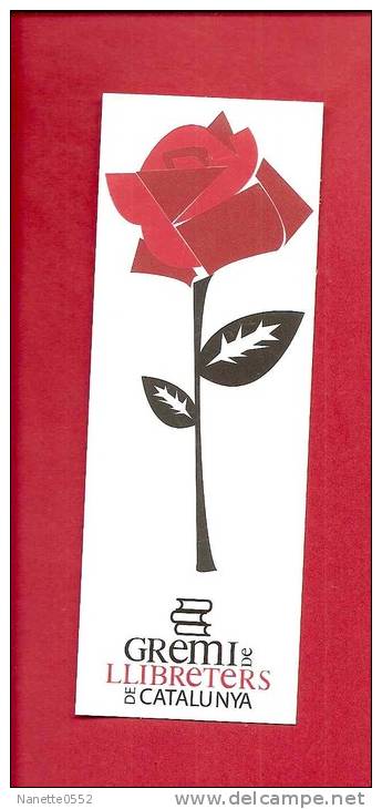 - ROSE ROUGE  -  MARQUE-PAGE ESPAGNOL  - - Marque-Pages