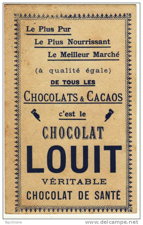 CHROMO Chocolat Louit Rébus Proverbe Qui S´y Frotte S´y Pique Enfants Maraude Mur - Louit