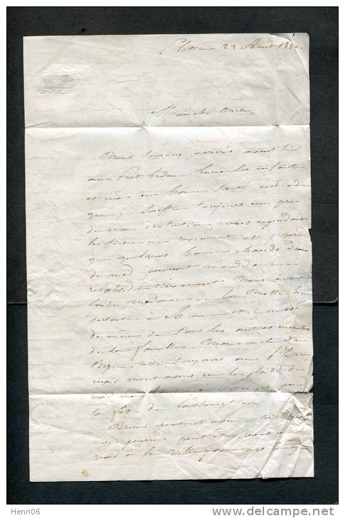 =*= Cursive Plestin Sur Lettre Avec Correspondance>>>>Plougou Rvest Par Landivisiau  1850  =*= - 1849-1876: Classic Period