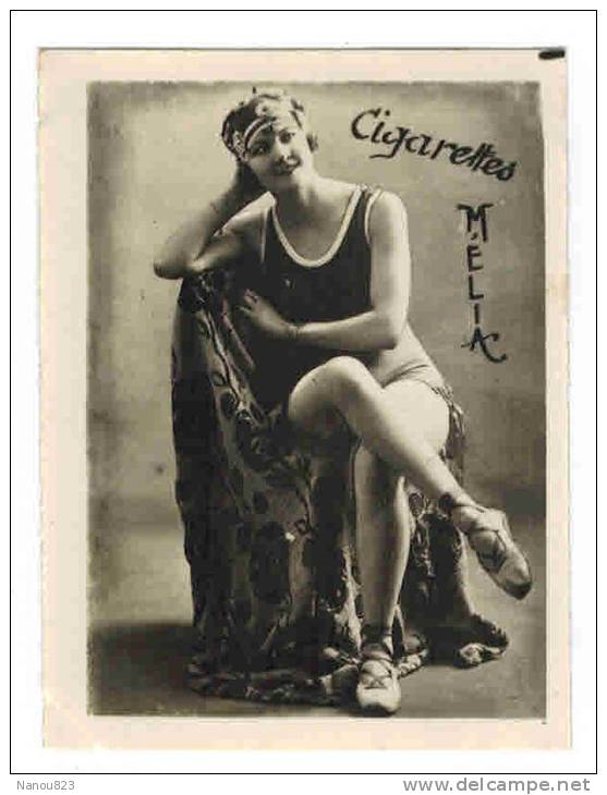 CHROMO CIGARETTES MELIA ALGER PIN UP : "Femme En Maillot De Bain" - Melia