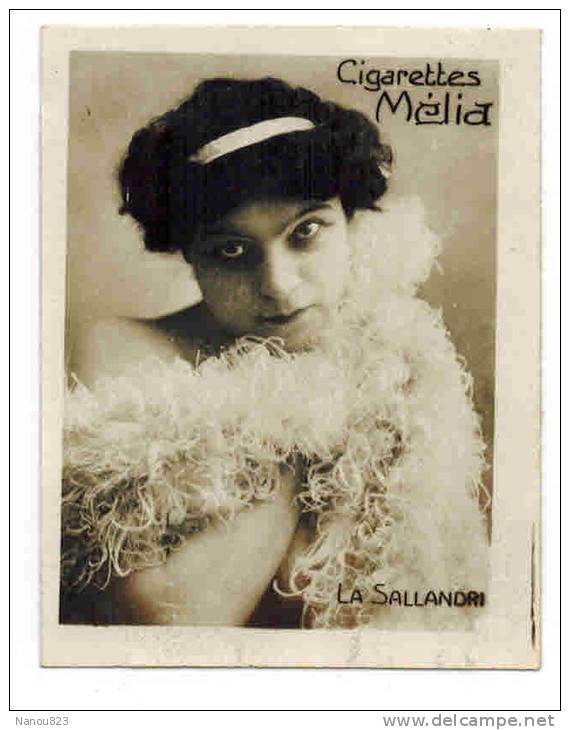 CHROMO CIGARETTES MELIA ALGER : "LA SALLANDRI" - Femme Artiste En Froufrou - Melia