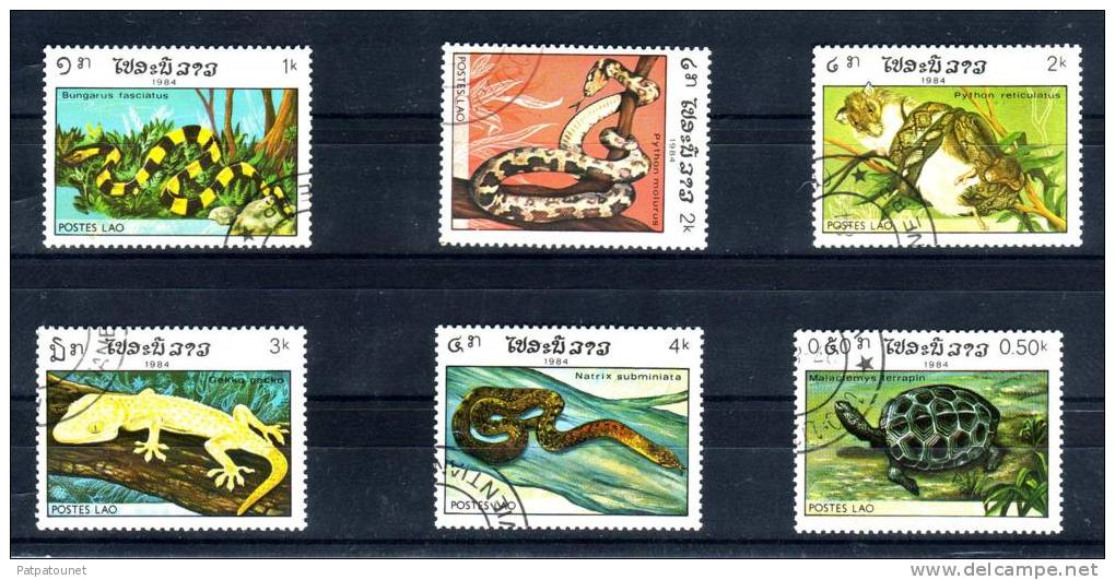 Laos YV 597/2 O 1984 Serpents - Snakes