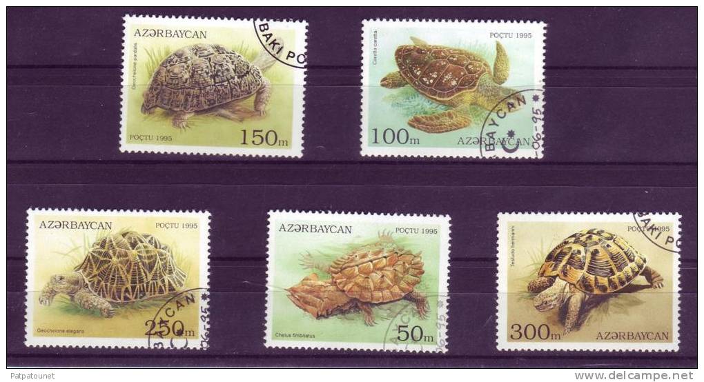 Azerbaidjan YV 215/9 O 1995 Tortues - Turtles
