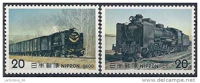 1975 JAPON 1157-58** Trains - Neufs
