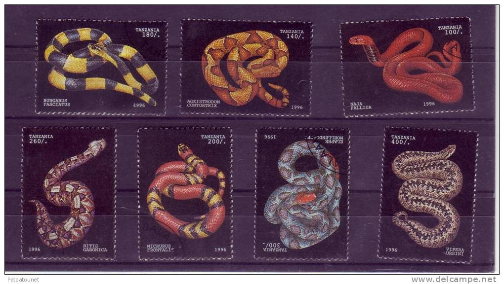 Tanzanie YV 1414L/0 O 1985 Serpents - Serpenti