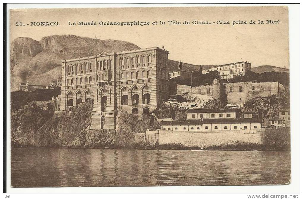 MONACO , Le Musée Océanographique Et La Tête De Chien , Vue Prise De La Mer - Museo Oceanografico