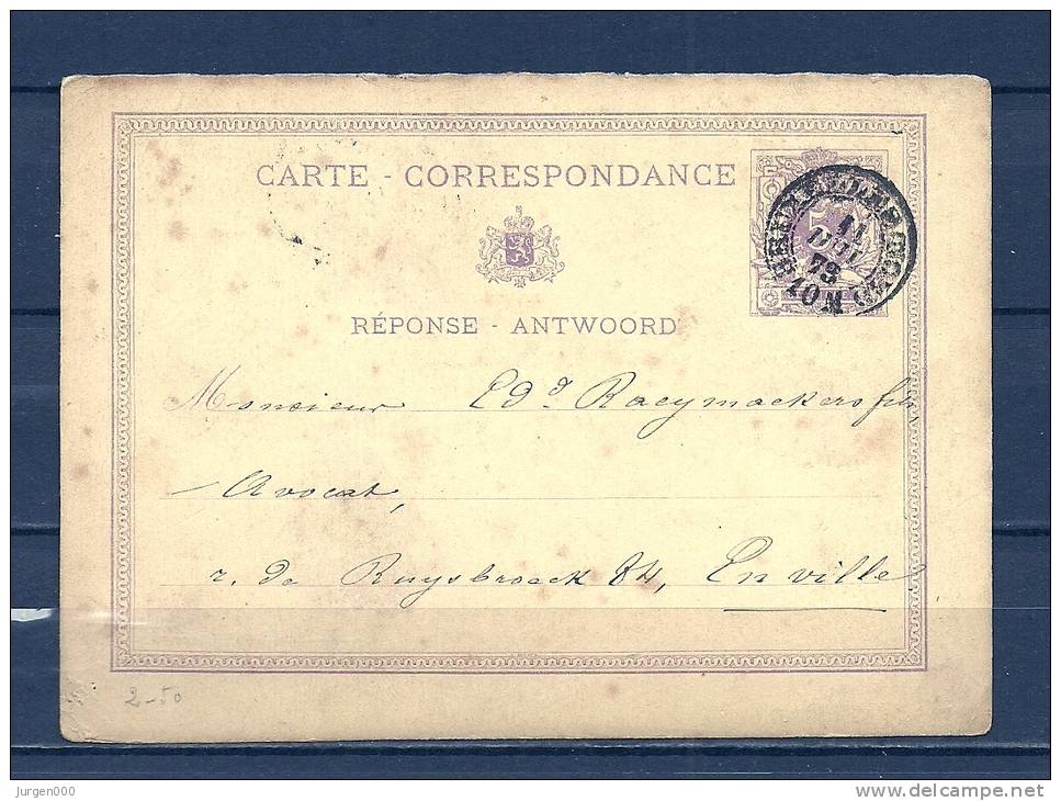 Nr 28 Op Carte Correspondance Van Bruxelles (Nord) Naar Ruysbroeck 11/07/1873 - NIPA 40 Fr (GA5738) - Postkarten 1871-1909