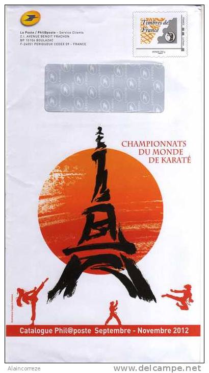 Entier Postal Phil@poste Championnats Du Monde De Karaté (dimension 160 X 300 Mm) - Prêts-à-poster:Stamped On Demand & Semi-official Overprinting (1995-...)