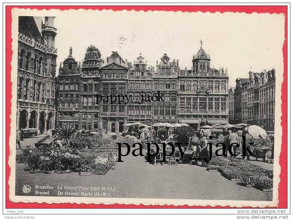 Belgium Old Market Square Photo 1938 Grand Place De Groote Markt , Architecture, Nice Old Buildings, Animation, - Märkte